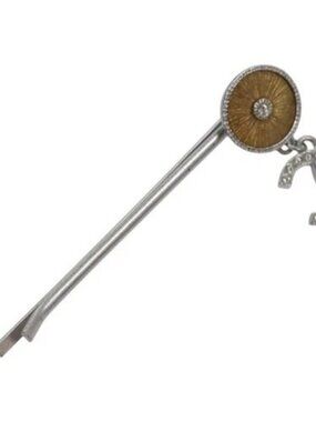 CHANEL Hairpin Pin Metal Silver LV Auth bs23181